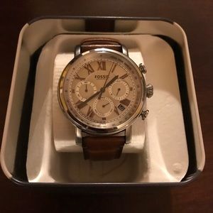 Fossil Buchanan Leather Chronograph Men's Watch